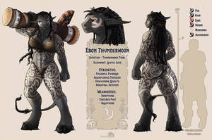 Ebon Thundermoon reference sheet.