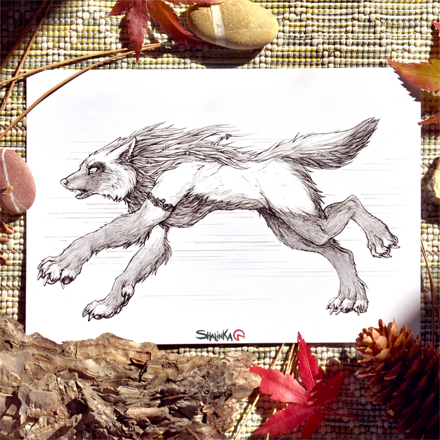 Inktober 2017 - 11# Run by Shalinka