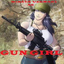 Hinata like Denise Milani  - Gun Girl