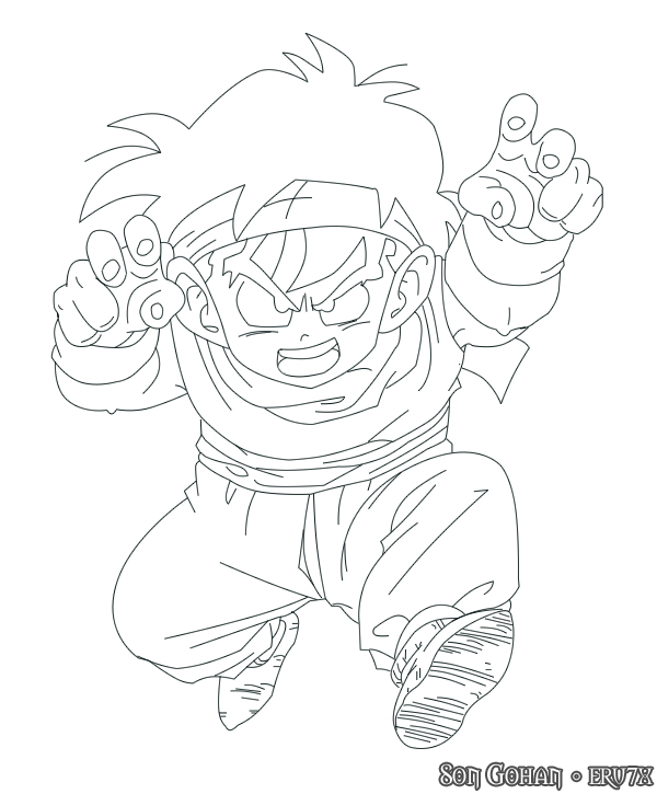 Son Gohan Lineart