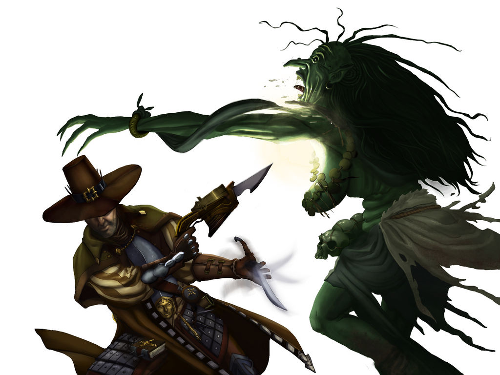 Witch Hunter vs Green Hag by SandsGonzaga