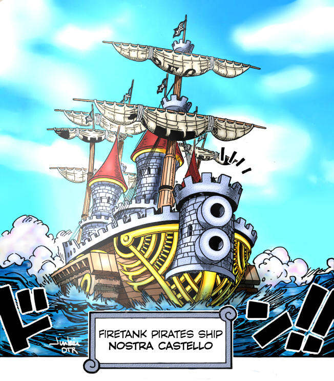 One Piece 8 Firetank Ship Nostra Castello By Jinbeioftherebellion On Deviantart