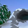 Low Poly Snow Cave