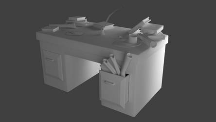 3D desk Render