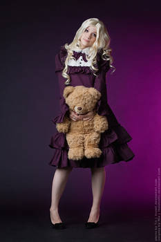 Girl with teddy bear