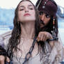 Captain Jack Sparrow and Elizabeth Swann