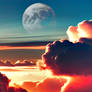 Beautiful Clouds Moon Wallpaper-00141