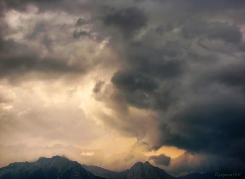 Clouds above the Alps