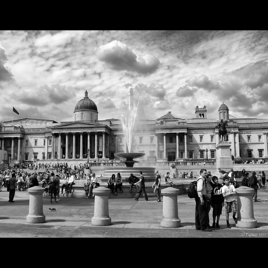 People at Trafalgar Square