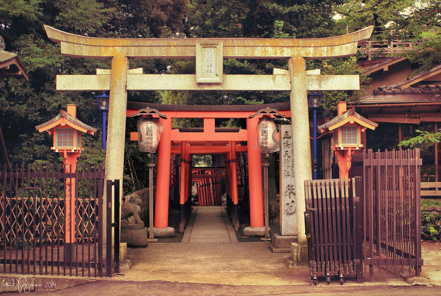 Ueno Park Torii by Pajunen