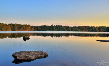 August evening by the lake