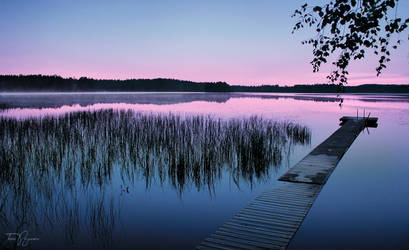 Evening Lake by Pajunen