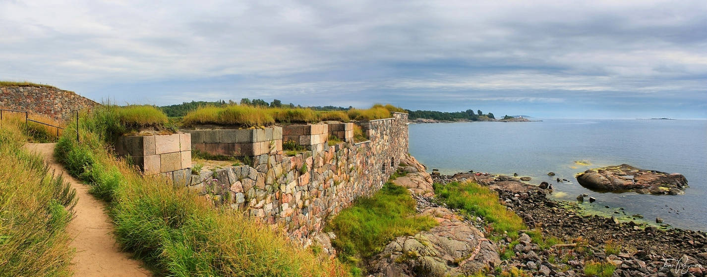 Walls of Suomenlinna Sea Fortress by Pajunen