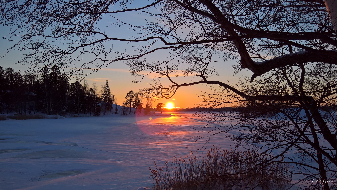 January Evening by Pajunen