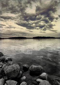 Seashore at dusk