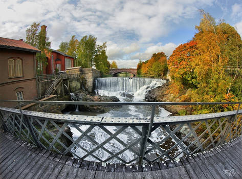 Old dam waterfall