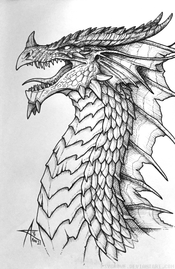 Inktober 2016 -Red Dragon