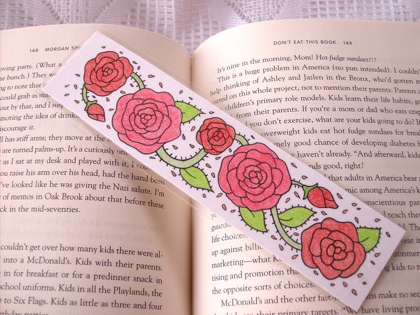 Red rose bookmark