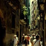 Shopping street at Costa Brava