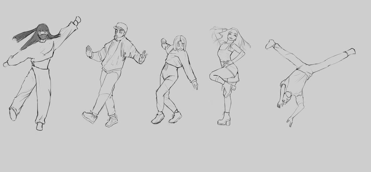 Dynamic poses practice by Rhongomy on DeviantArt