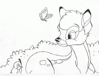 Bambi Drawing, for Carla