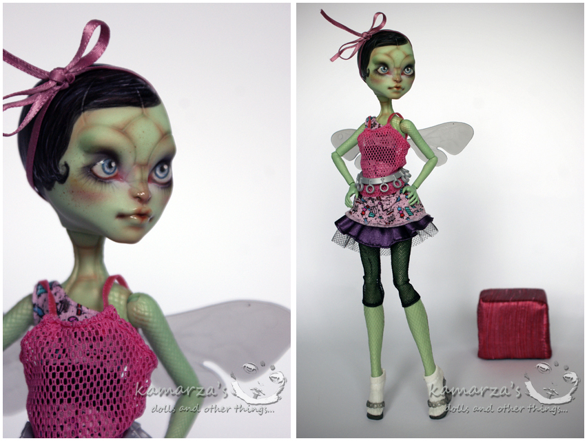 MH CAM Gorgon OOAK doll repaint 4