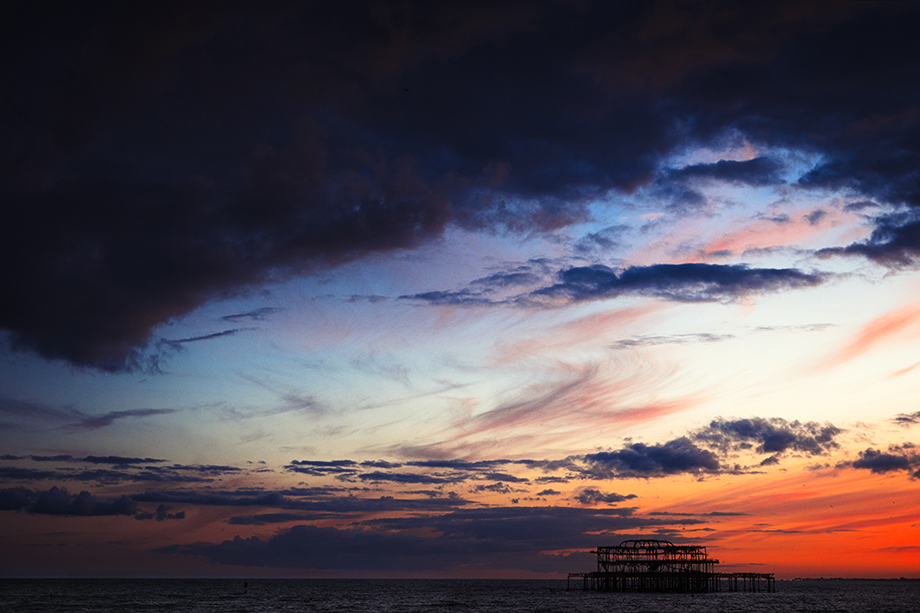 Brighton burned down pier...