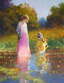 'Tranquil Moment' Oil on Canvas By Robert Hagan
