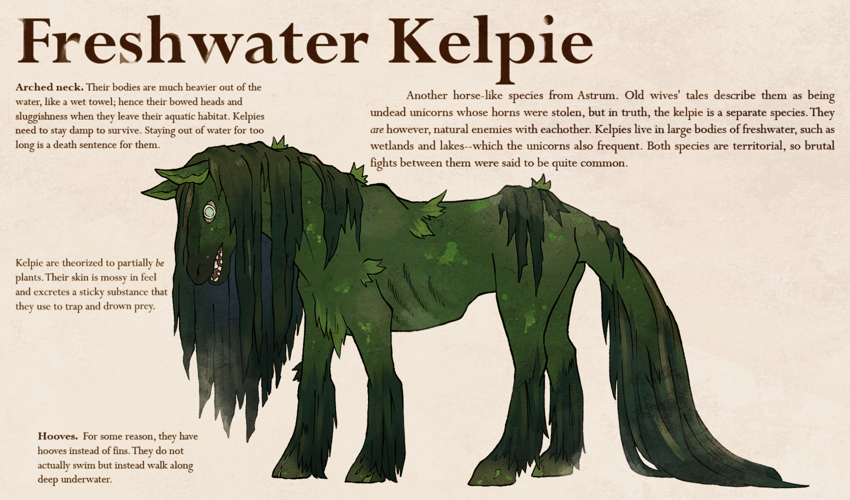 Auros Encyclopedia] Freshwater Kelpie by Maareyas on DeviantArt
