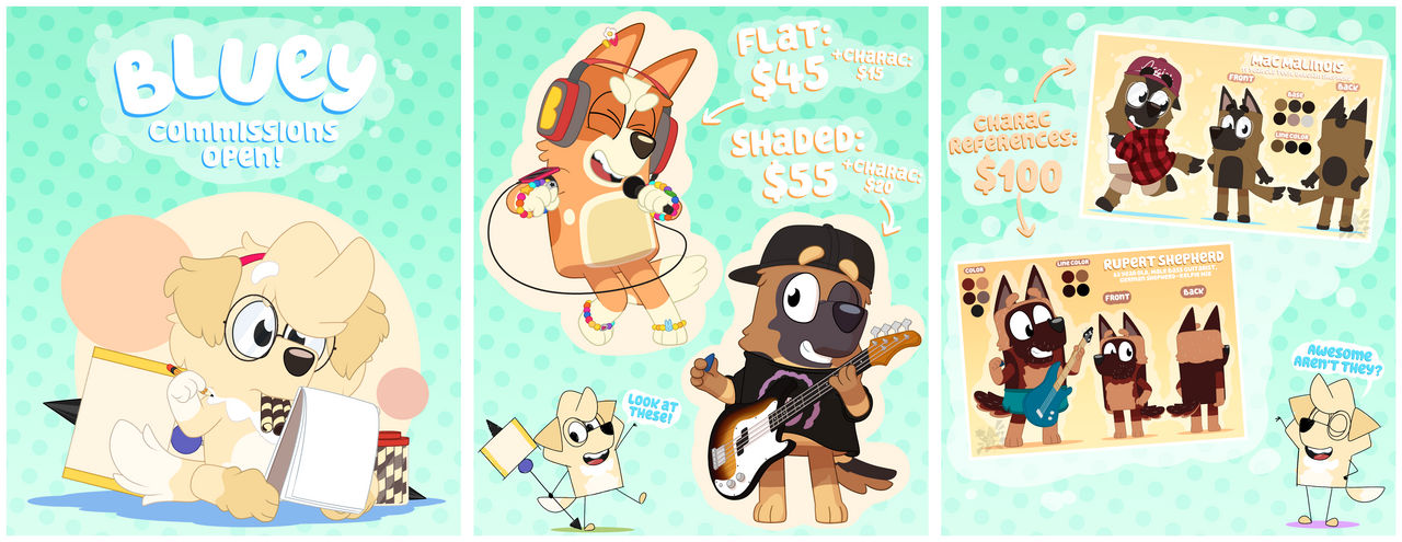 Bluey Adventure Deviantart Bluey Comms Open for November! by MurpheyStuffs on DeviantArt