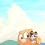 Woff and Calypso on Hills