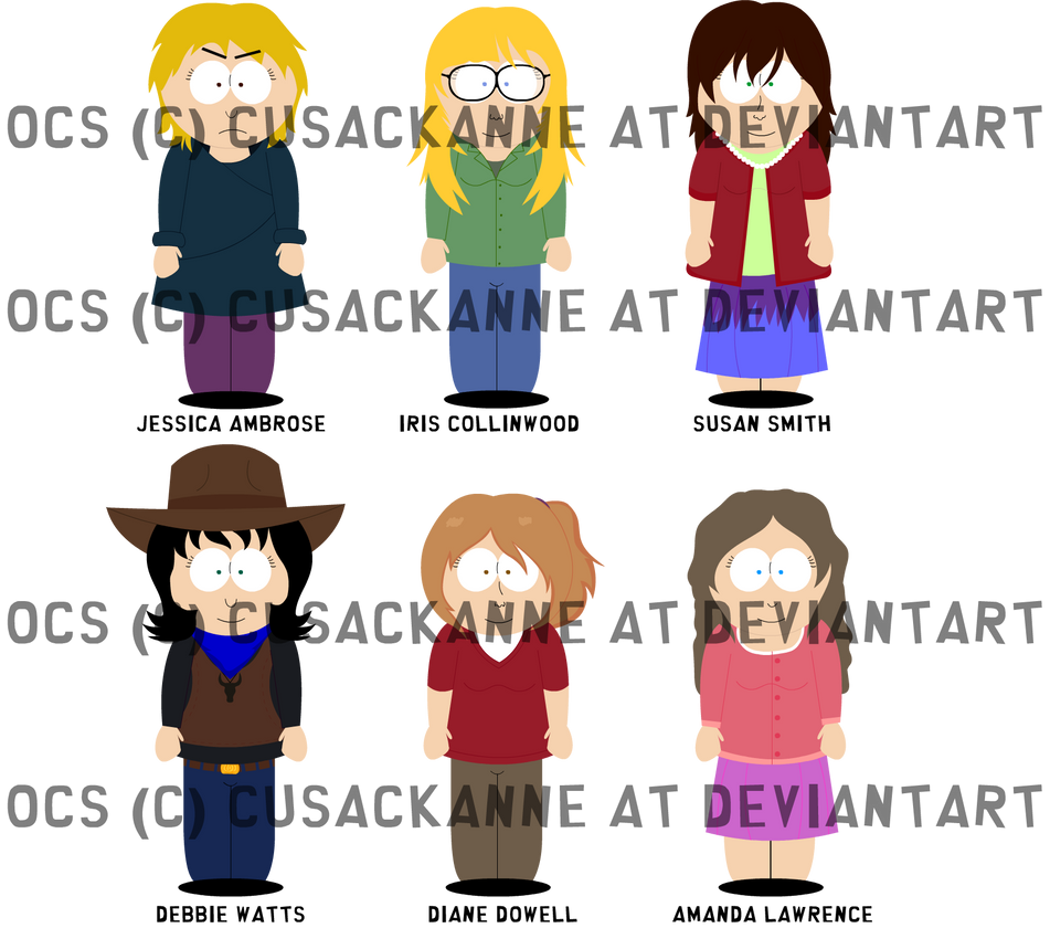 Mothers of South Park - Main OCs by Cusackanne on DeviantArt