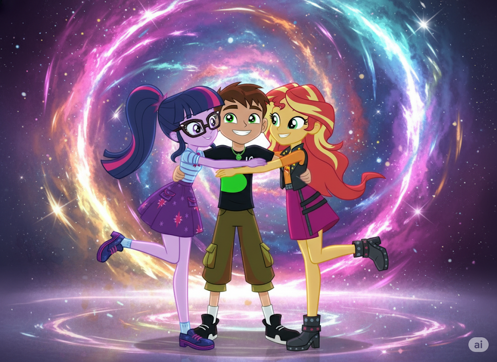 Twilight Sparkle, Ben Tennyson e Sunset Shimmer by AlissonPhilippe on ...