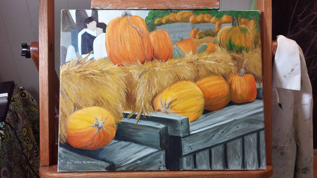 Pumpkins on Crates