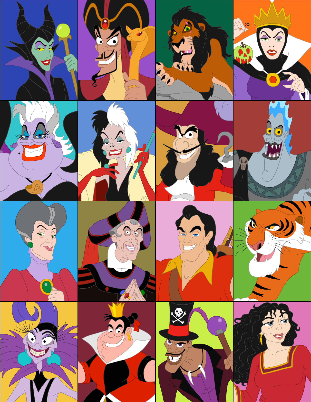 Disney Villains Pic (size 8.5 by 11, 1276p) by NathanHumphrey on DeviantArt