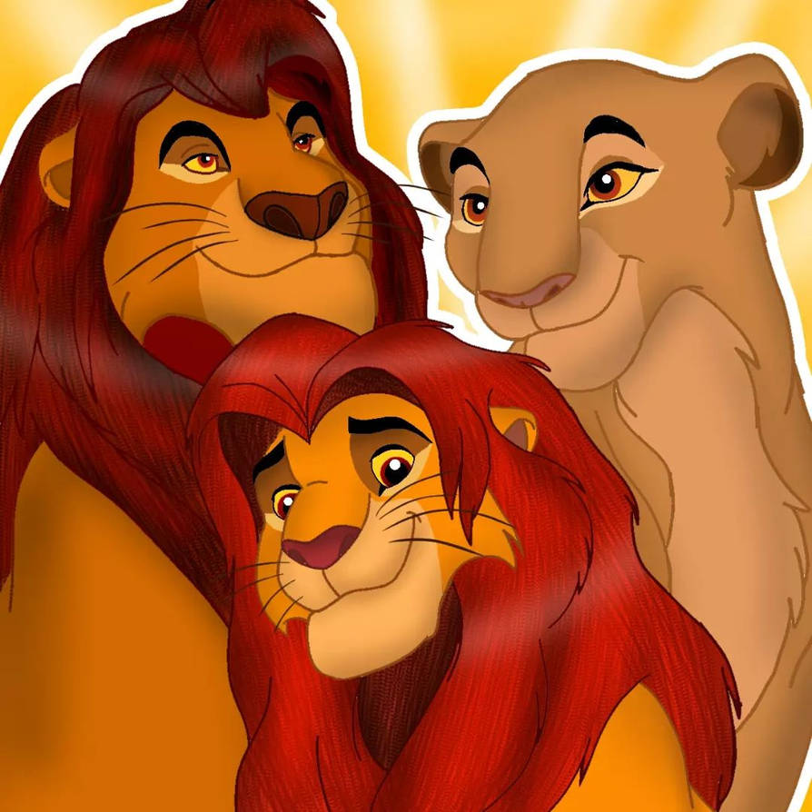 Simba and his parents by Snowey64 on DeviantArt