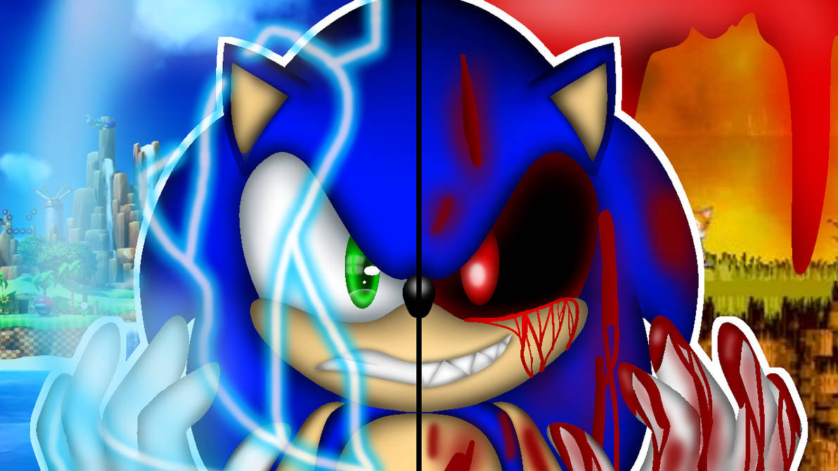 Sonic VS Sonic EXE by Snowey64 on DeviantArt