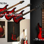 3 hi-resolution PNG Images of Electric Guitar