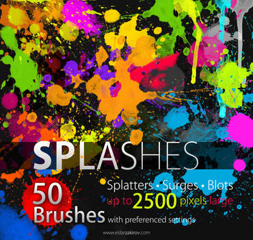 50 HQ Splatter Photoshop Brushes