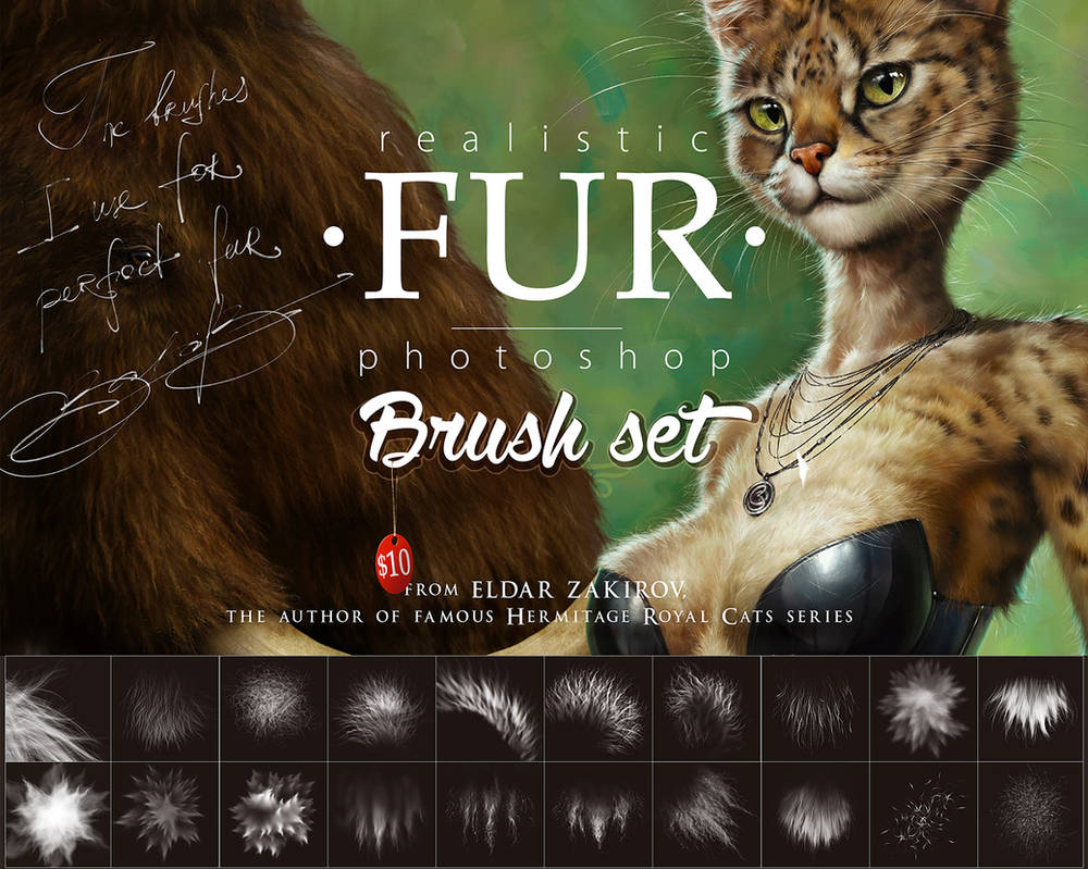 Realistic FUR Brush Set for Photoshop by EldarZakirov