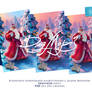 Ded Moroz. Art for Christmad Greeting Cards