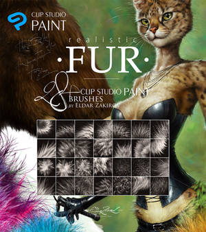 28 CLIP STUDIO PAINT Realistic FUR Brush Sub Tools