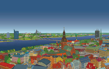 RIGA. Vector Panorama