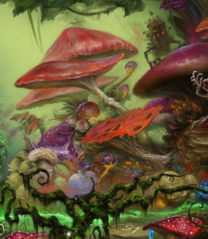 Magic Forest game. Game board. Fragment 2