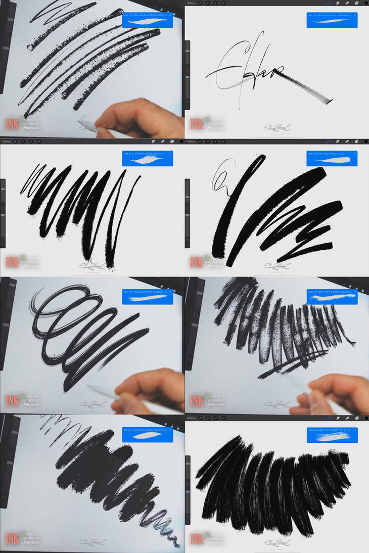 INK. 63 Procreate Brushes. Demonstration video by EldarZakirov on ...