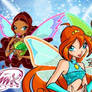 Winx club season 2 bloom, flora, and Aisha