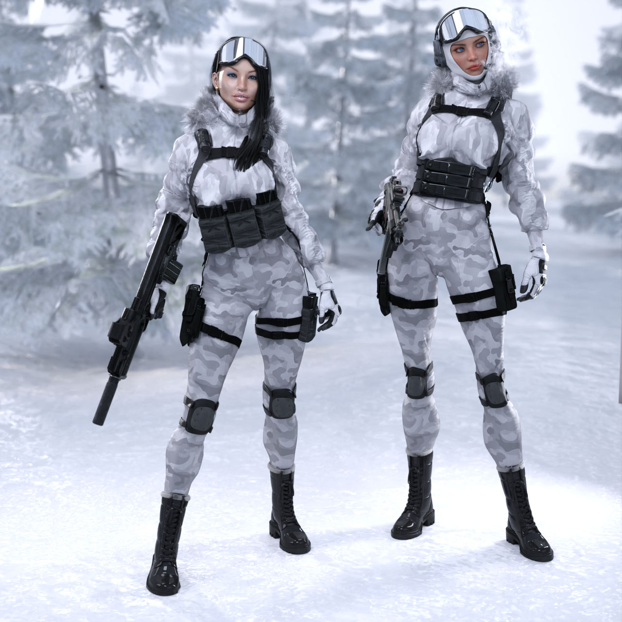 Artic Ranger Fn Arctic Ranger Agents Scarlett and Samus by BlackTriumph96 on DeviantArt