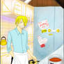 Sanji-kun in his new kitchen