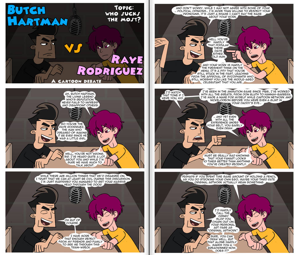 Raye Cartoon Butch Hartman vs Raye Rodriguez Cartoon Debate by Algahiem3 on DeviantArt