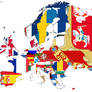Flag Map of Europe